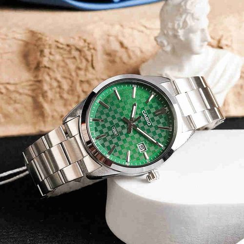 ZEGAREK MĘSKI CASIO MTP-VD03D-3A1 Green + BOX na Arena.pl