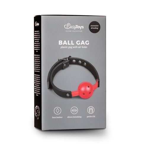 knebel-ball gag with pvc ball - red na Arena.pl