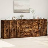 Szafki, 3 szt., przydymiony dąb, materiał drewnopochodny