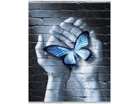 40X50CM MOTYL DŁONIACH OBRAZ