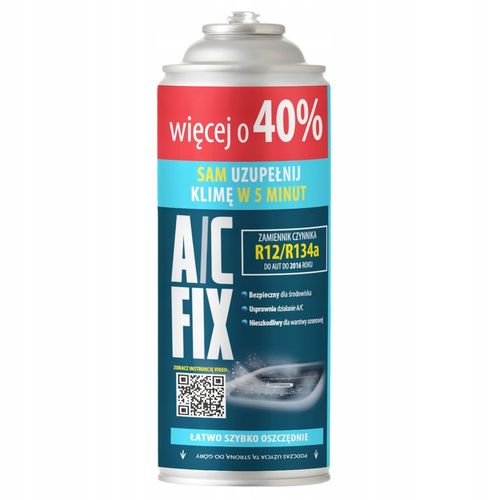 AC FIX Gaz do klimatyzacji R134A DUŻA PUSZKA +40% 626g + Manometr 1994-2016 na Arena.pl