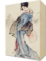 Obraz 20x30cm Gejsza Katsushika Hokusai Japoński Vintage do Salonu