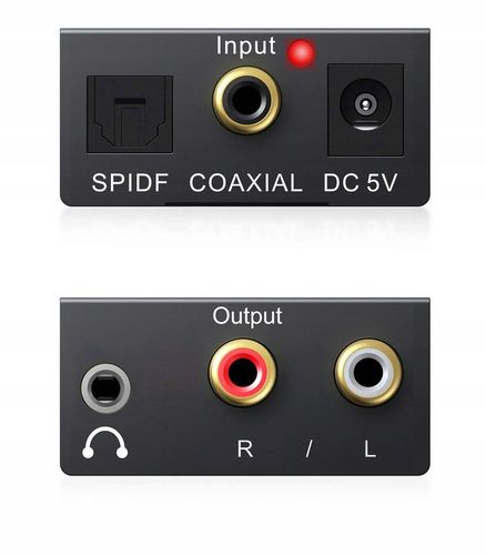 KONWERTER OPTYCZNY TOSLINK COAXIAL 2x CINCH RCA 66 na Arena.pl