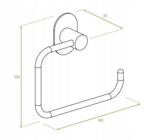 Uchwyt na Papier Toaletowy bez wiercenia samoprzylepny MIRI Chrom ALM_020S na Arena.pl