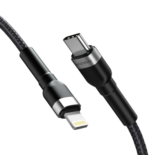 kabel wozinsky wnbcl2 lightning / usb-c pd 30w 2 m - czarny na Arena.pl