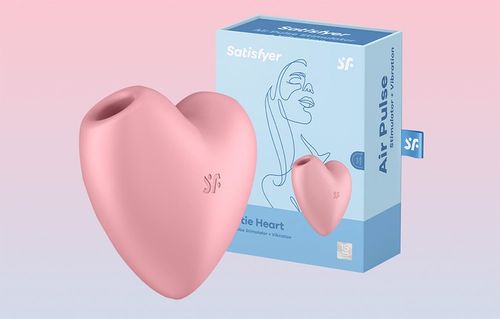 SATISFYER CUTIE HEART MASAŻER ŁECHTACZKI WIBRATOR BEZDOTYKOWY 12 TRYBÓW na Arena.pl