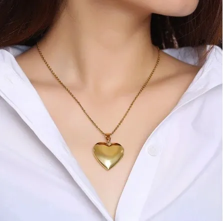 Naszyjnik Otwierane Serce Photo Stal 18 K na Arena.pl