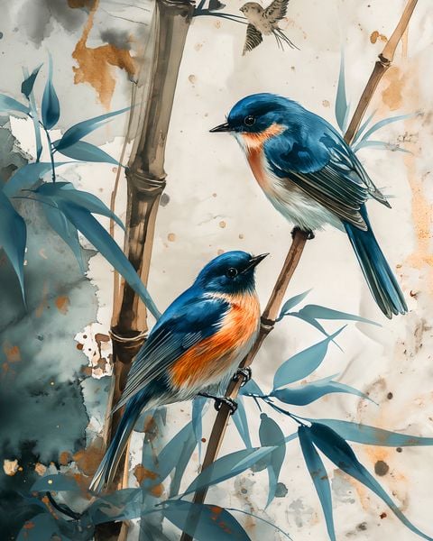 Plakat 40x50cm Trzy Ptaki zdjęcie 1