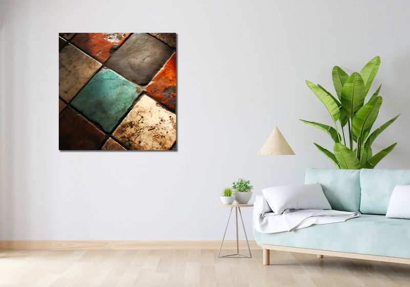 Obraz 90x90cm Ceramiczna Kompozycja zdjęcie 2