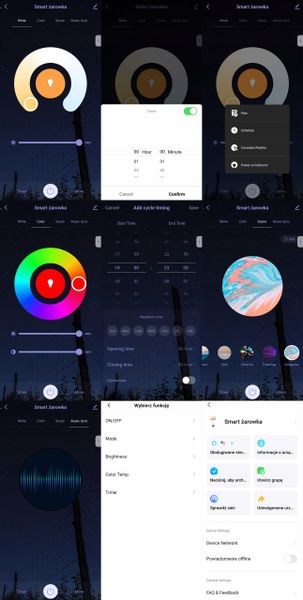 Inteligentna Żarówka Kolorowa Smart LED RGB+CCT E27 9W WiFi TUYA zdjęcie 6