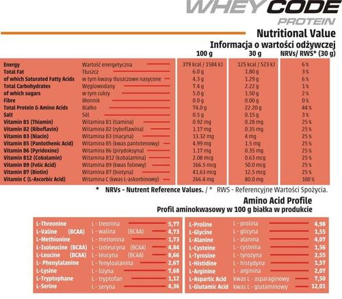 Human Code - Whey Code Protein - 750 g cafe latte karmel na Arena.pl