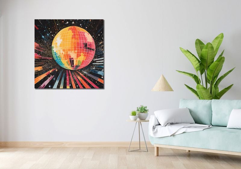 Obraz 90x90cm Disco Gra! zdjęcie 2