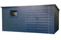 Schowek Domek Ogrodowy 4,5x2,5m Brama Dwuskrzydłowa Okno Dach spad  TS701