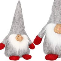 Skrzat 38 cm ozdoba świąteczna, krasnal świąteczny, gnom szary
