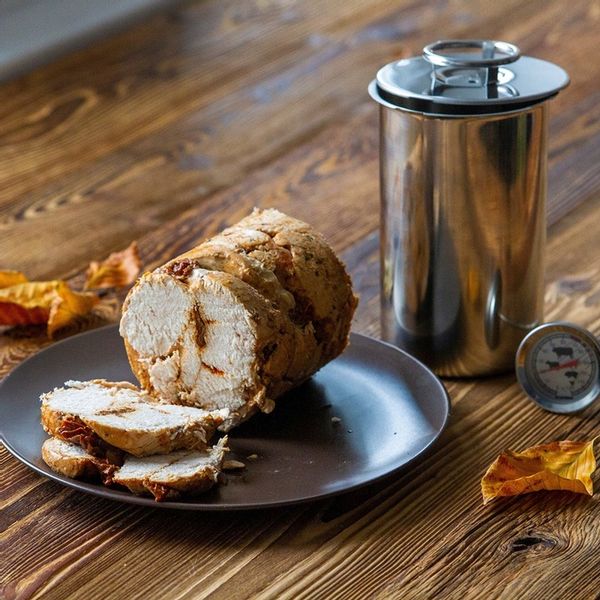 BROWIN SZYNKOWAR do WYROBU WĘDLIN na 1,5KG MIĘSA+TERMOMETR+WORECZKI ZESTAW zdjęcie 16