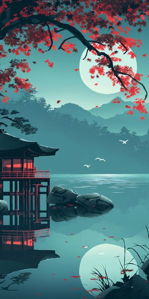 Plakat 50x100cm Japoński Pawilon zdjęcie 1