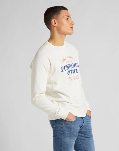 MĘSKA BLUZA LEE RAGLAN GRAPHIC SWS ECRU L83NSPNQ 2XL na Arena.pl