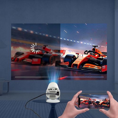 PRZENOŚNY MINI PROJEKTOR ANDROID 12 WiFi RZUTNIK 360 FULL HD 4K Bluetooth na Arena.pl