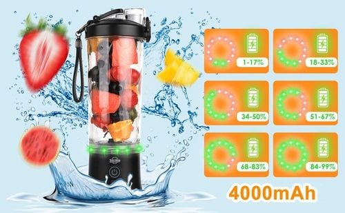 BLENDER PRZENOŚNY 250W 600ML Bezprzewodowy Kielichowy do Smoothie na Arena.pl