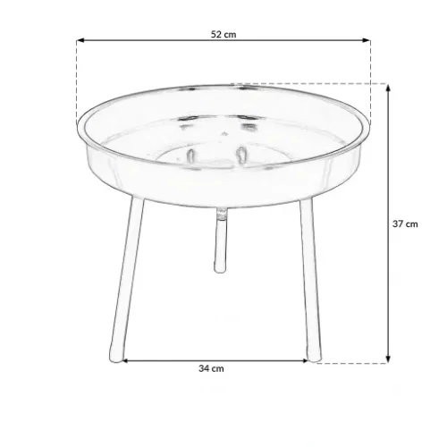 ZESTAW PALENISKO OGRODOWE 2w1 GRILL WĘGLOWY RUSZT + 6x MATA TEFLON BBQ 1000 na Arena.pl