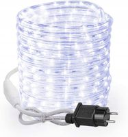 PIĘKNY JASNY WĄŻ ŚWIETLNY Z BROKATEM LED LAMPKI OZDOBNE CHOINKOWE 10M ZEW.