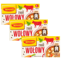 Winiary Rosół wołowy 60 g (6 sztuk) x 3 sztuki