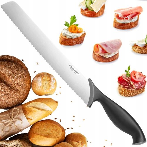 FISKARS NÓŻ DO CHLEBA KROJENIA PIECZYWA DŁUGI OSTRY ZĄBKOWANY 23cm na Arena.pl
