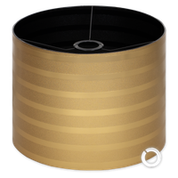 Abażur 30x25 cm Cerlux czarny złoty klosz do lampy, żyrandola wisząca