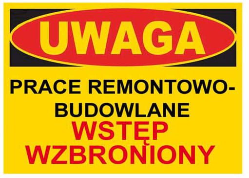 BTO-45 - ZNAK TABLICA Prace remontowo-budowlane zdjęcie 1