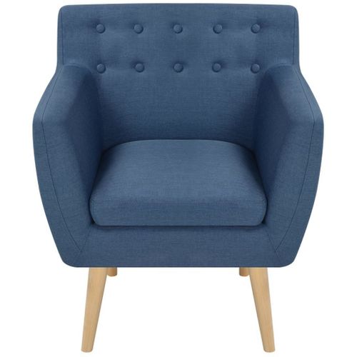 Fotel 67X59X77 Cm, Niebieski Materiał na Arena.pl