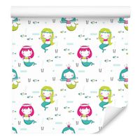 Tapeta dla dziewczynki syrenki rybki roślinki