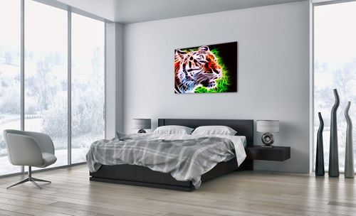 Obraz Na Płótnie - Abstrakcja Tygrys - 100X70 Cm - Aa100X70-2293 na Arena.pl