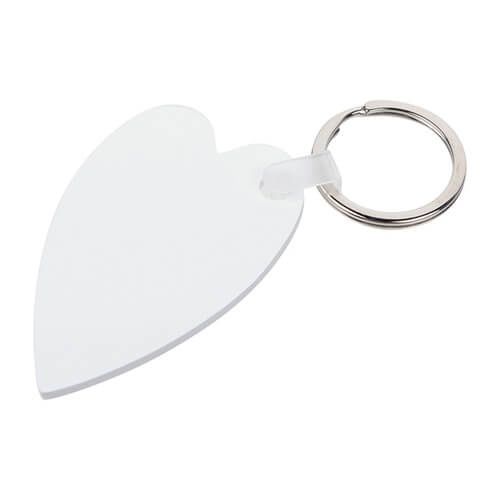Brelok plastikowy do sublimacji - serce zdjęcie 2