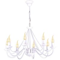 Żyrandol LAMPA wisząca Bartez K-3997 Kaja metalowa OPRAWA pałacowy ZWIS świecznikowy biały