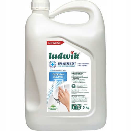Płyn do mycia naczyń zapas 5L hipoalergiczny Ludwik KONCENTRAT na Arena.pl