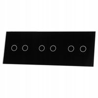 PANEL SZKLANY 2+2+2 (3 PUSZKI) - CZARNY LIVOLO