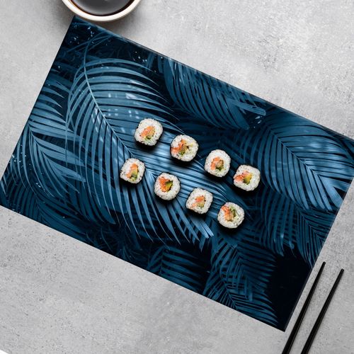 SZKLANA DESKA NA KUCHENKĘ 80x52 050B LIŚCIE NOCĄ na Arena.pl