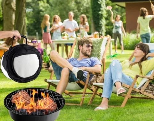 GRILL OGRODOWY Węglowy PRZENOŚNY GRILL MAŁY BARBEQUE TORBA na Arena.pl