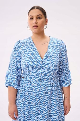 Blue shadow urocza sukienka TINA 42 niebieski wzór boho wiskoza na Arena.pl