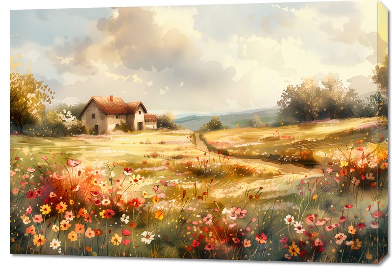 Obraz 100x70cm Sielski Domek zdjęcie 1