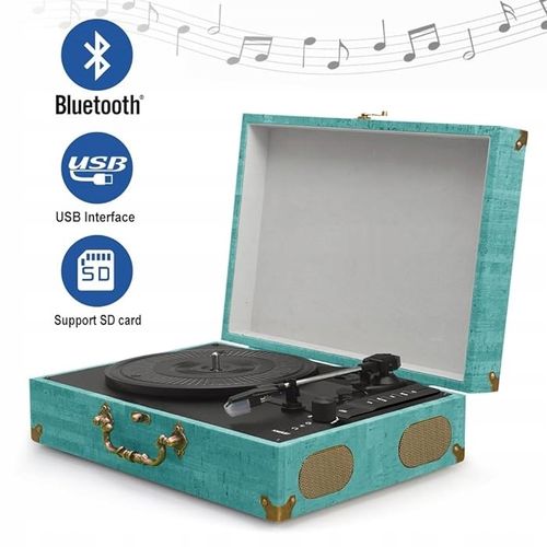 Gramofon walizkowy MERSOCO M433 odtwarzacz BLUTOOTH USB SD na Arena.pl