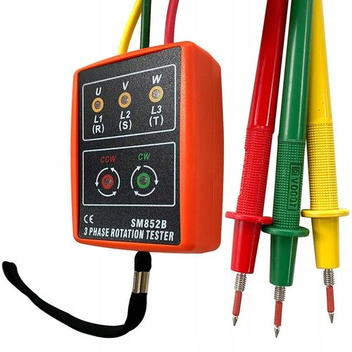 Miernik tester kolejności faz rotacji fazomierz 3-Fazowy AC SM852B 60V~600V na Arena.pl