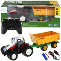 traktor pojazd maszyna rolniczy z przyczepą zdalnie sterowany rc pilot