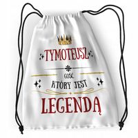 Plecak Dla Tymoteusza Sportowy Szkolny Worek Torba Z Nadrukiem Ze Zdjęciem