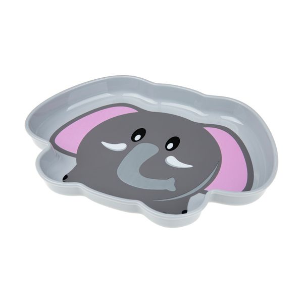 Akuku duży talerzyk do nauki samodzielnego jedzenia SŁOŃ zdjęcie 3