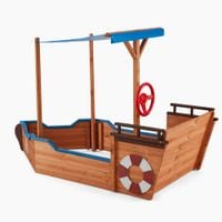 Piaskownica drewniana łódź statek piracki duża piaskownica dziecięca
