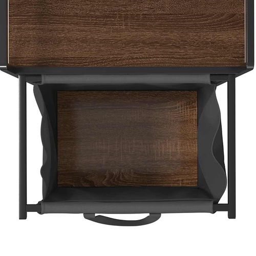 Kosz na pranie 1 komora z półką, brązowy dąb na Arena.pl