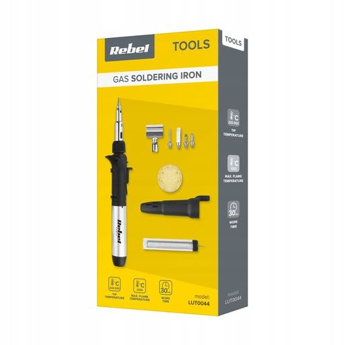 Lutownica gazowa zestaw (FK-062) 200°C - 500°C Rebel, opalarka palnik na Arena.pl