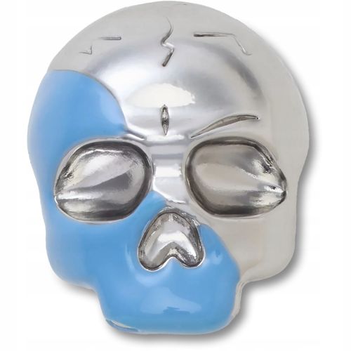 Crocs Jibbitz Przypinka Ozdoba Pin Do Butów Silver and Blue Enamel Skull na Arena.pl