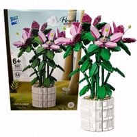 KLOCKI KONSTRUKCYJNE DUŻY ZESTAW W DONICZCE LILIA KWIATY KWIATKI FLOWE 1189